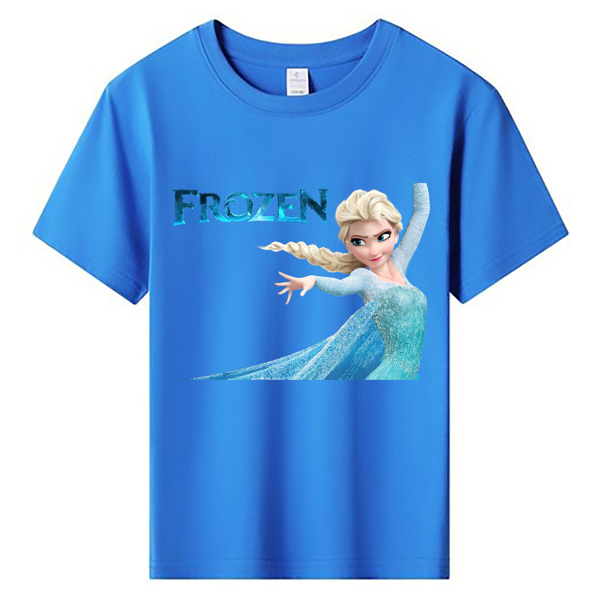 （画像用） アナと雪の女王 アンナ エルサ Frozen Anna Elsa 綿100％キッズTシャツ（フロントプリント）